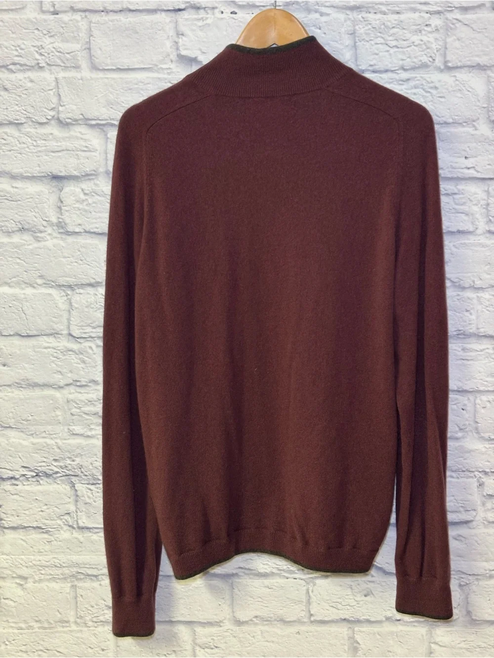 Patagonia Recycled Cashmere 1/4-Zip Sweater Men’s Medium Maroon Long Sleeve